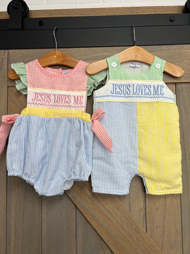 Jesus Loves Me Bubble/Romper