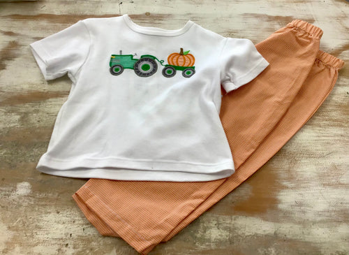 Pumpkin Tractor Set