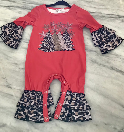 Cheetah Tree Romper