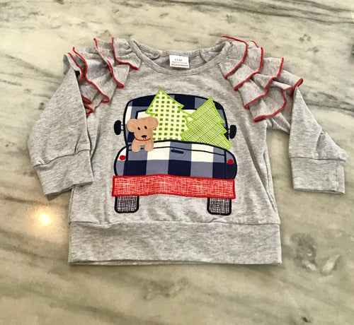 Christmas Ruffle Sweatshirt