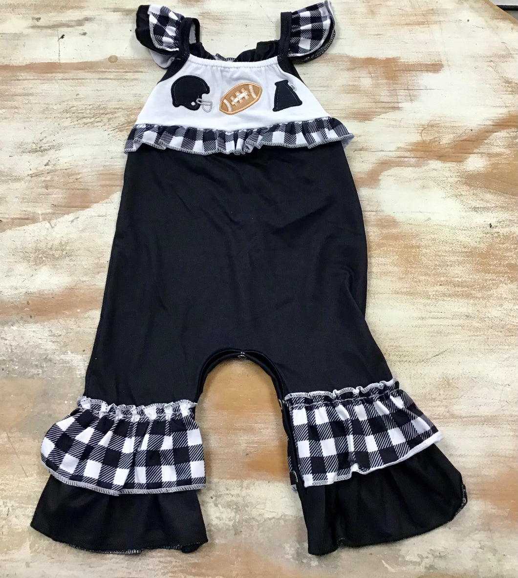 Black Gameday Romper