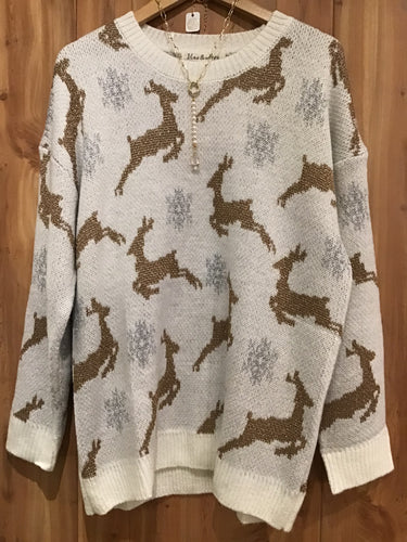 Holly Reindeer Sweater